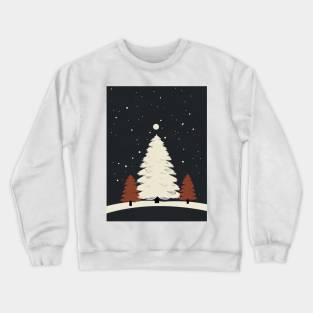 christmas tree during the night Crewneck Sweatshirt